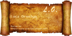 Lucz Orsolya névjegykártya